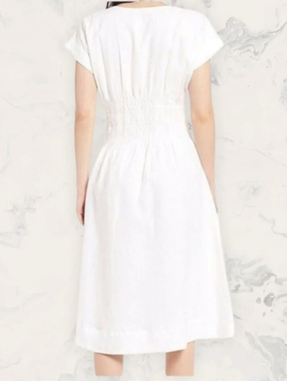nwt Antonio Melani Ellie Linen dress in Ultra White sz 10 scandi cottagecore - Picture 9 of 9